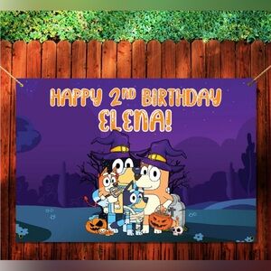 Halloween Bluey Banner Trunk or Treat